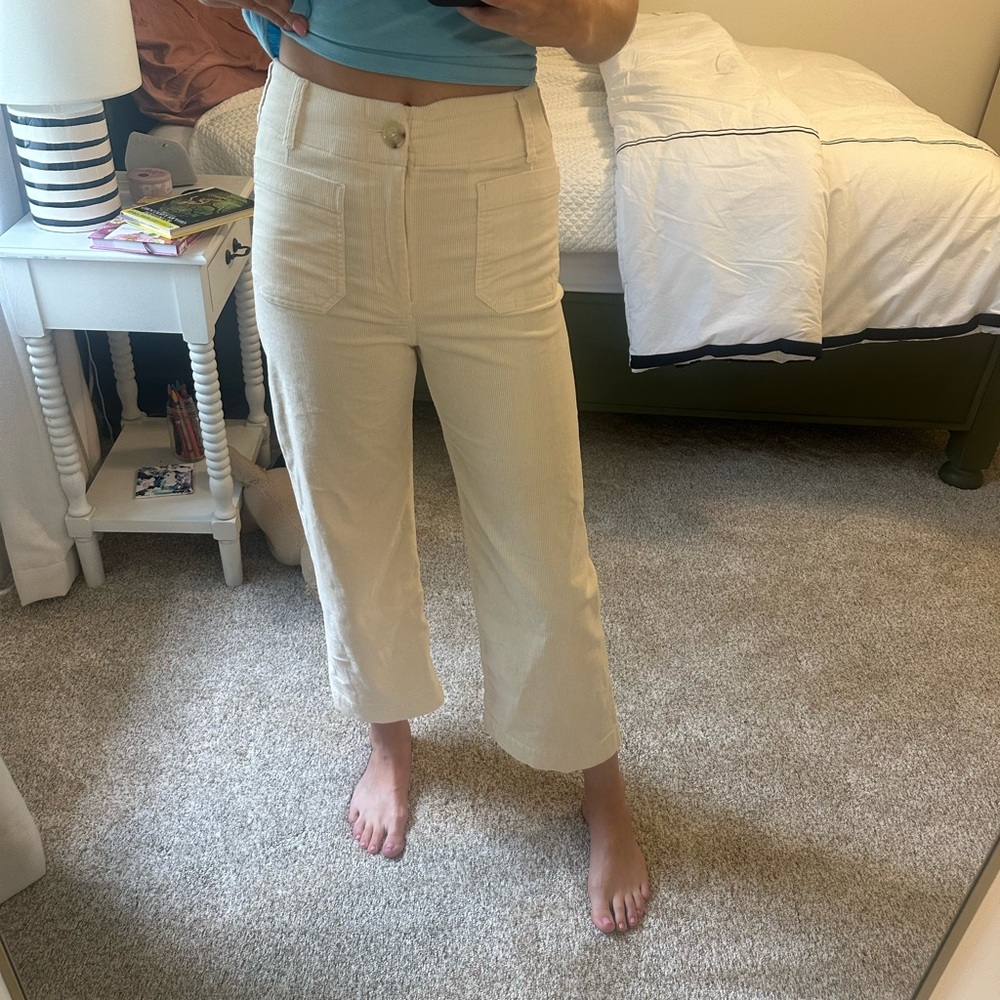Anthropologie Maeve Cream Pants